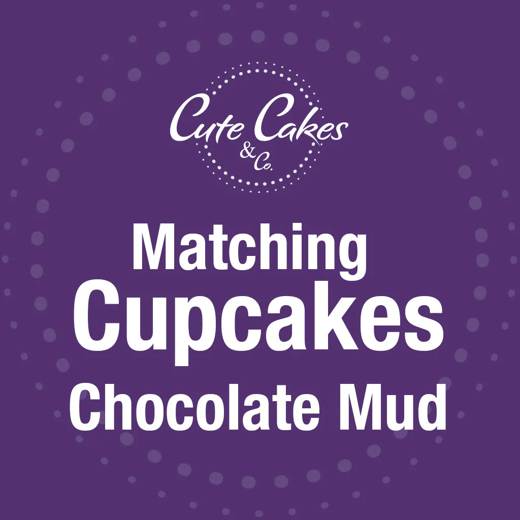 Matching Designer Standard Chocolate Mud Cakes - 6pk