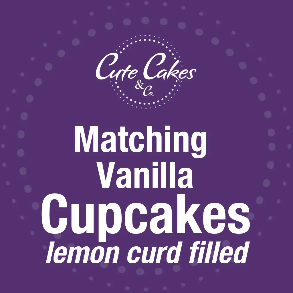 Matching Standard Size Vanilla Cupcake - 6pk (Lemon curd filled)