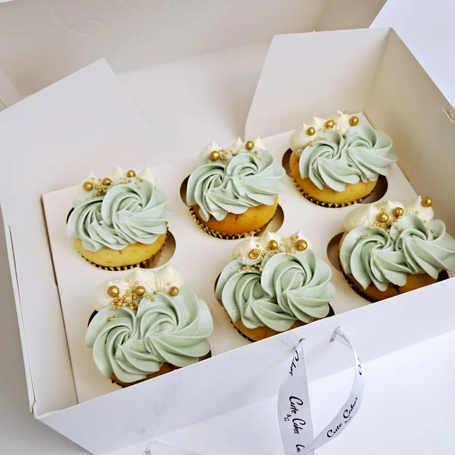 Sage & Gold  Cupcakes - Image 2