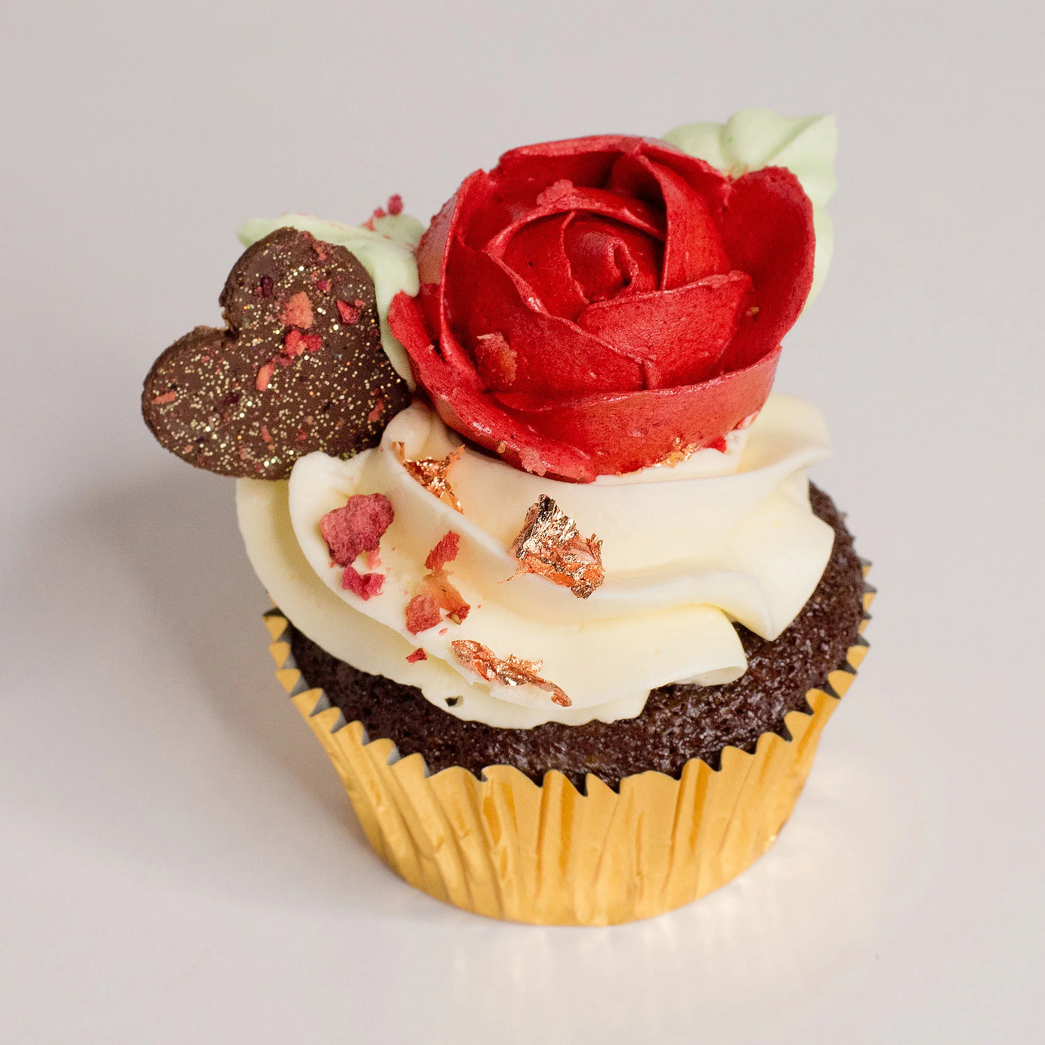 Single Red Rose & Cupcake Duo - Image 3